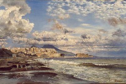 The oil painting "Naples" by the painter Rudolf von Alt
