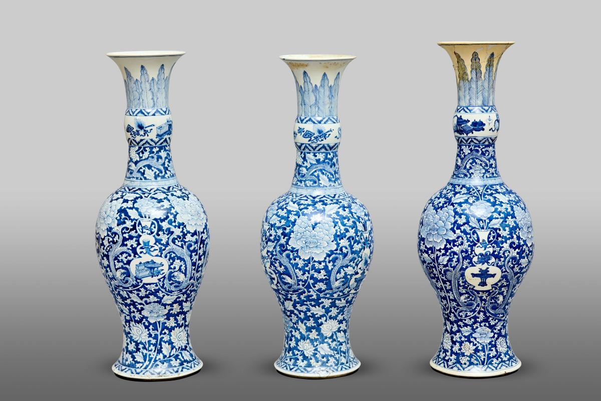 drei Kangxi-Vasen